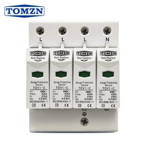TOMZN 4P AC SPD 20kA/40kA 4 POLE AC SURGE PROTECTOR DEVICE