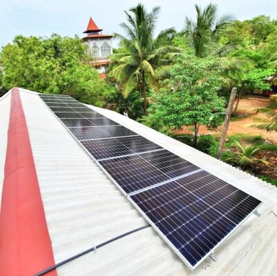 Solar Panel Installation on Asbestos roof Sri Lanka