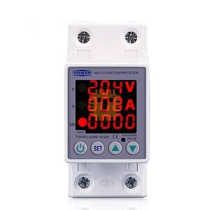 TOMZN VOLTAGE CURRENT PROTECTOR WITH KWH 2 POLE 63A