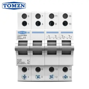TOMZN DUAL POWER MANUAL CHANGE OVER SWITCH 4 POLE 80A